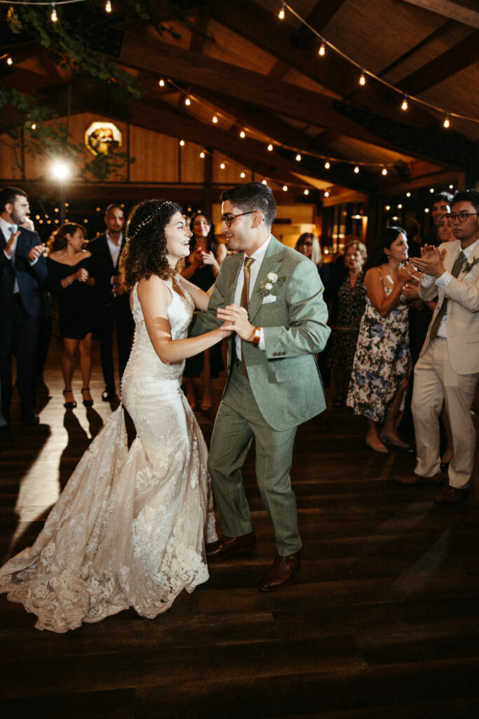 Lively Dance Floor: Energy and joy captured on the dance floor, showcasing the genuine and lively celebration at Red Maple Vineyard.